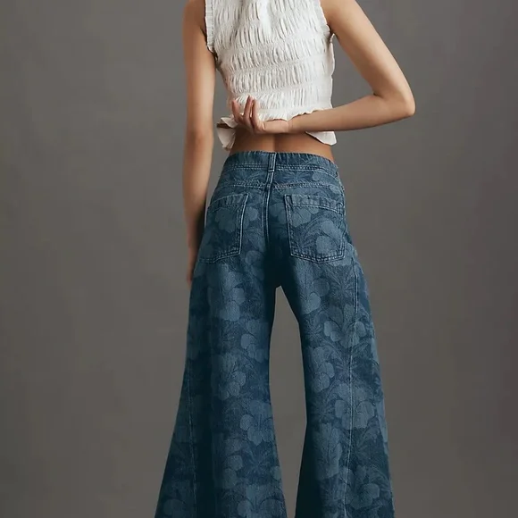 NWT Anthropologie The Adi Crop Mid-Rise Flare Jeans by Pilcro Size 23 - Picture 3 of 8